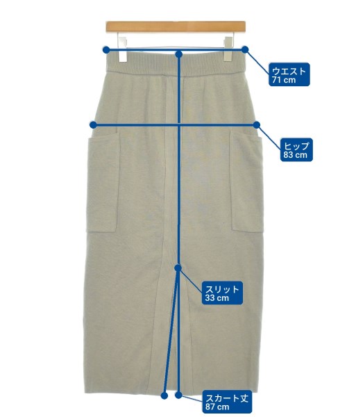 maison de R（メゾンドアール）ロング・マキシ丈スカート グレー サイズ:F レディース/2200663023042