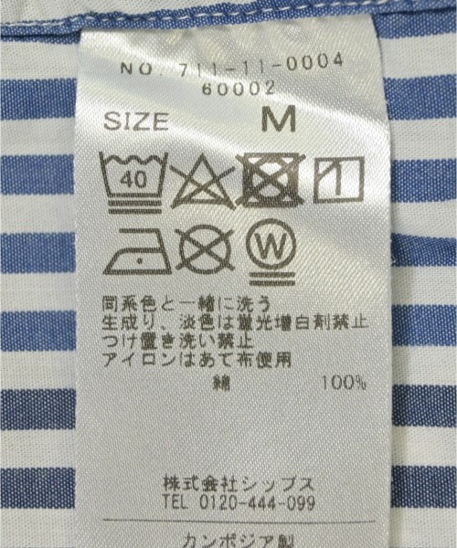 SHIPS any（シップスエニィ）カジュアルシャツ 青 サイズ:M メンズ/2200715066096