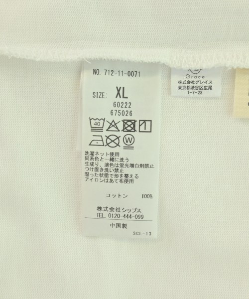 SHIPS any（シップスエニィ）Tシャツ・カットソー 白 サイズ:XL メンズ/2200731069088