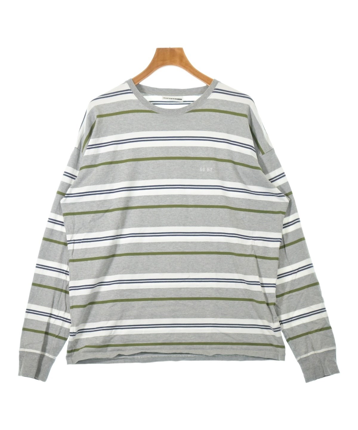 SOFTHYPHEN ソフトハイフン Tシャツ・カットソー メンズ 【古着】【中古】 SOFTHYPHEN（ソフトハイフン）Tシャツ・カットソー グレー サイズ:04