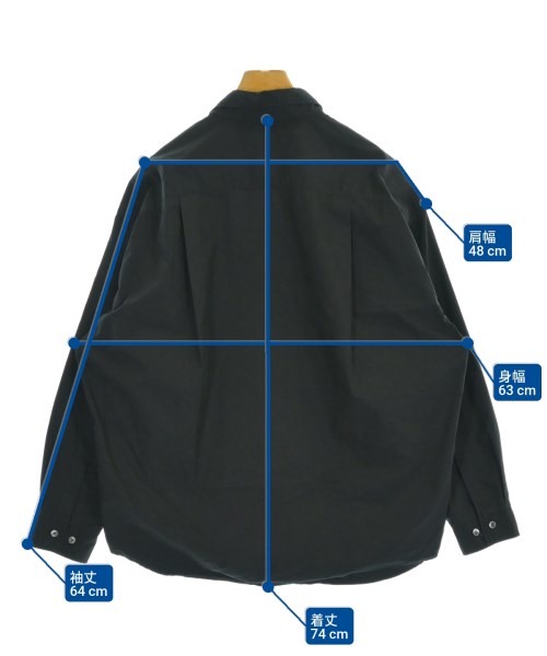 SOFTHYPHEN（ソフトハイフン）カジュアルシャツ 黒 サイズ:1(S位) メンズ/2200676364033