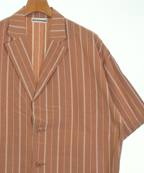 SOFTHYPHEN（ソフトハイフン）カジュアルシャツ 茶 サイズ:2(M位) メンズ/2200631891161