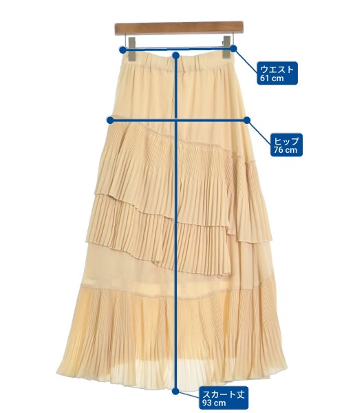 Stylevoice for xxx（スタイルヴォイスフォー）ひざ丈スカート オレンジ サイズ:F レディース/2200637276054