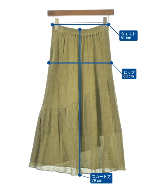 COHINA（コヒナ）ロング・マキシ丈スカート カーキ サイズ:XS レディース/2200671840068