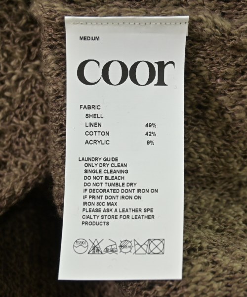 COOR（クール）ニット・セーター 茶 サイズ:M メンズ/2200708474105