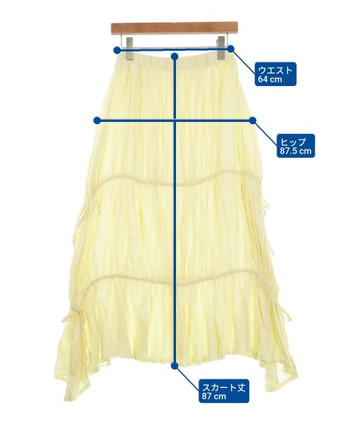 ESTHE（エステ）ロング・マキシ丈スカート 黄 サイズ:-(S位) レディース/2200633447014