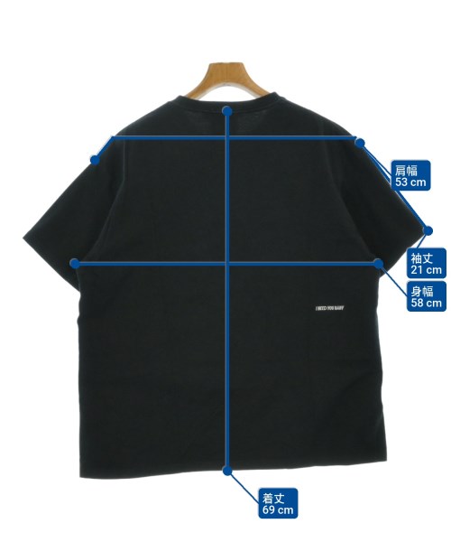 I Need You Baby（アイニーヂューベイべー）Tシャツ・カットソー 黒 サイズ:XL メンズ/2200645350111