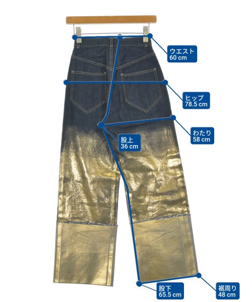 MECRE（メクル）デニムパンツ 紺 サイズ:S レディース/2200645610079