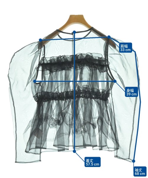 MECRE（メクル）ブラウス 黒 サイズ:F レディース/2200665829017