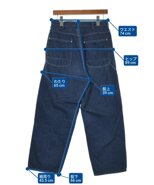 Sewing Chop O'alls（ソーイングチョップオールズ）デニムパンツ 青 サイズ:28(L位) レディース/2200614546088