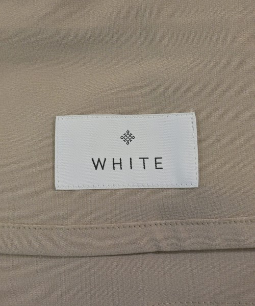 WHITE（ホワイト）ノーカラージャケット ベージュ サイズ:40(M位) レディース/2200718143398