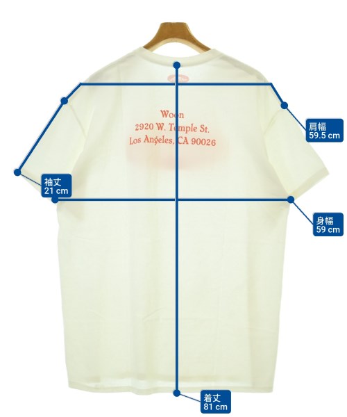 Woon（ウーン）Tシャツ・カットソー 白 サイズ:XL メンズ/2200675286053