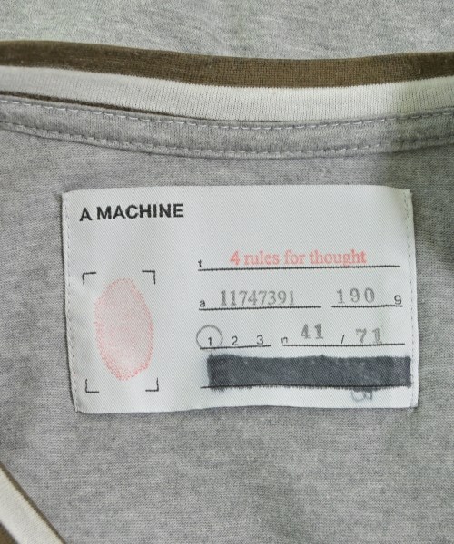 A MACHINE（エーマシン）Tシャツ・カットソー カーキ サイズ:1(S位) メンズ/2200631520016
