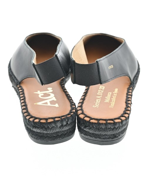 Act（アクト）エスパドリーユ 黒 サイズ:24cm レディース/2200642757081