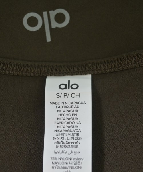 alo（アロー）Tシャツ・カットソー 茶 サイズ:S レディース/2200686687092