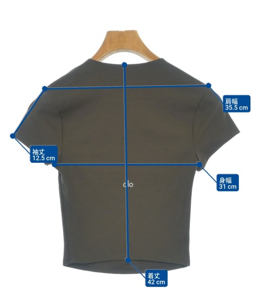 alo（アロー）Tシャツ・カットソー 茶 サイズ:S レディース/2200686687092