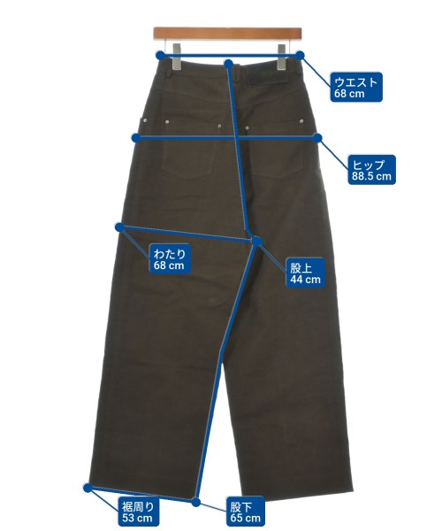 GIA STUDIOS（ジアストゥディオス）デニムパンツ 茶 サイズ:36(XS位) レディース/2200610833052