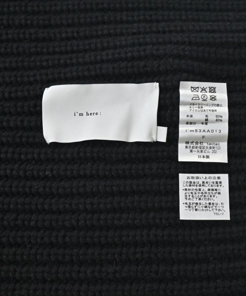 i`m here（アイムヒア）マフラー 黒 サイズ:F メンズ/2200643860018