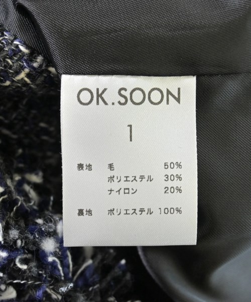 ok.soon（オクスン）ノーカラージャケット グレー サイズ:1(S位) レディース/2200701934033