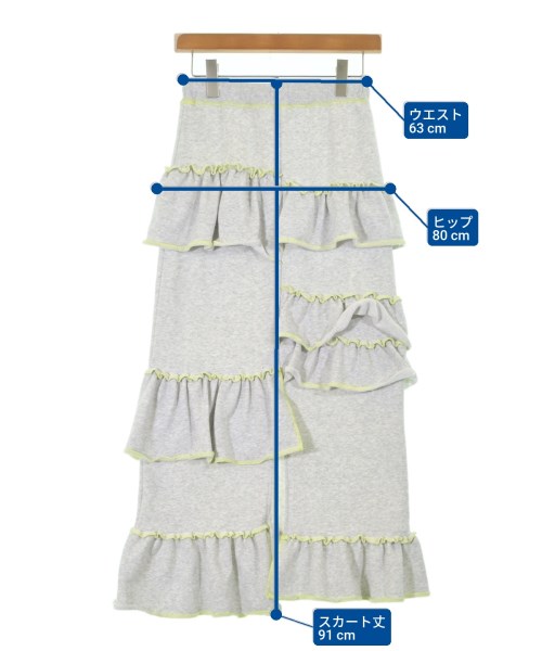 HELLO.SANFRANCISCO（ハローサンフランシスコ）ロング・マキシ丈スカート グレー サイズ:ONE レディース/2200617813019