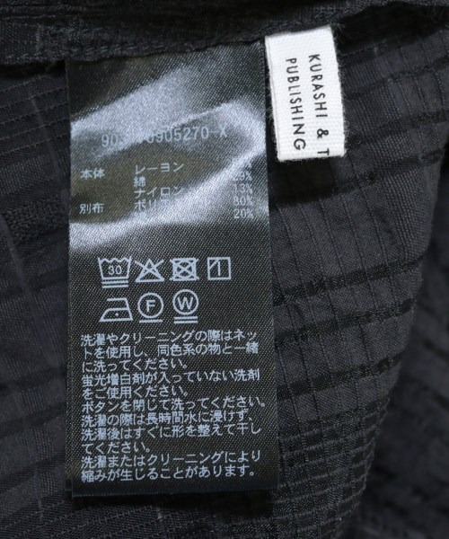 KURASHI & Trips PUBLISHING（クラシアンドトリップスパブリッシング）シャツワンピース 黒 サイズ:F レディース/2200668977142