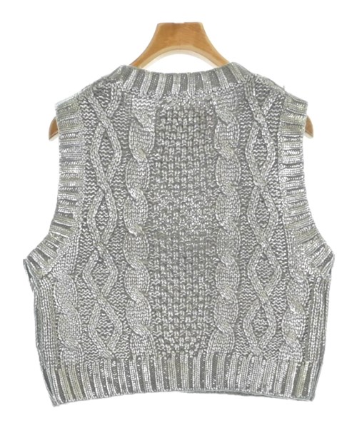 LOGAN KNITTING MILLS（ローガンニッティングミルズ）ベスト/ノースリーブ シルバー サイズ:F レディース/2200671314040