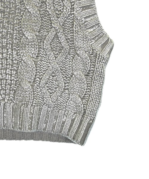 LOGAN KNITTING MILLS（ローガンニッティングミルズ）ベスト/ノースリーブ シルバー サイズ:F レディース/2200671314040