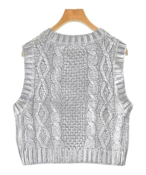 LOGAN KNITTING MILLS（ローガンニッティングミルズ）ベスト シルバー サイズ:F レディース/2200655238157