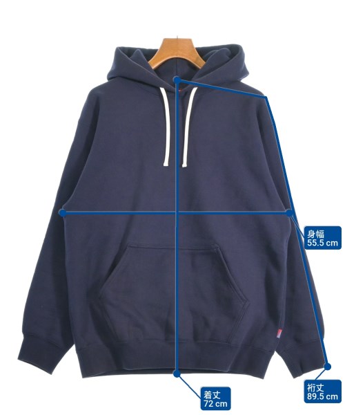 NEVVER（ニューアー）パーカー 紺 サイズ:L メンズ/2200658646041