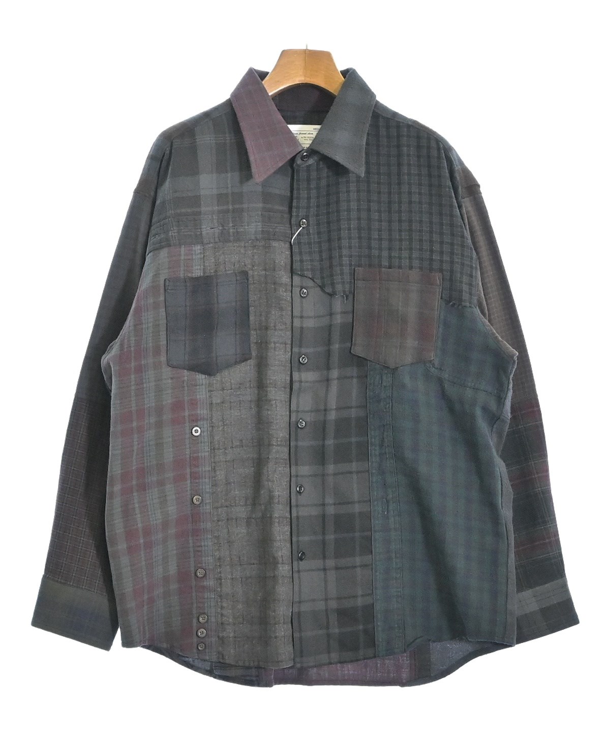 Rafu ラフ カジュアルシャツ メンズ 【古着】【中古】 Rafu（ラフ）カジュアルシャツ グレー サイズ:M メンズ/2200642053053