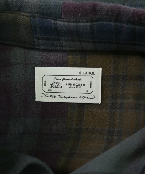 Rafu（ラフ）カジュアルシャツ グレー サイズ:XL メンズ/2200688991159