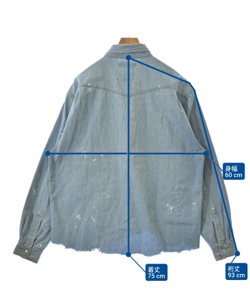 rebear by Johnbull（リベアバイジョンブル）カジュアルシャツ 青 サイズ:F メンズ/2200631729013