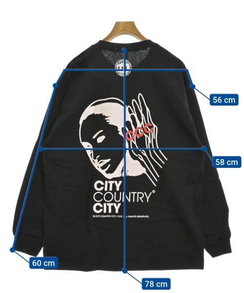 CITY COUNTRY CITY（シティーカントリーシティー）Tシャツ・カットソー 黒 サイズ:XL メンズ/2200520997219