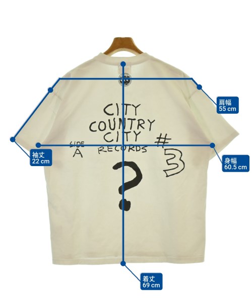 CITY COUNTRY CITY（シティーカントリーシティー）Tシャツ・カットソー 白 サイズ:L メンズ/2200643375024