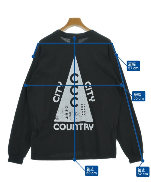 CITY COUNTRY CITY（シティーカントリーシティー）Tシャツ・カットソー 黒 サイズ:-(XL位) メンズ/2200700048038