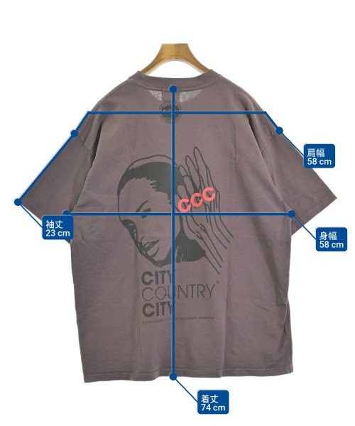 CITY COUNTRY CITY（シティーカントリーシティー）Tシャツ・カットソー 茶 サイズ:L メンズ/2200717644070