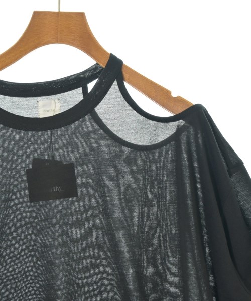 earthy_（アーシー）Tシャツ・カットソー 黒 サイズ:F レディース/2200680977038