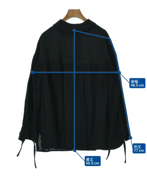 MELUMO（メルモ）カジュアルシャツ 黒 サイズ:F レディース/2200654798126