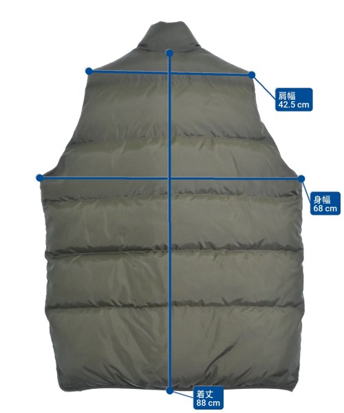 NEARbyME（ニアバイミー）ダウンジャケット/ダウンベスト カーキ サイズ:F レディース/2200661131015