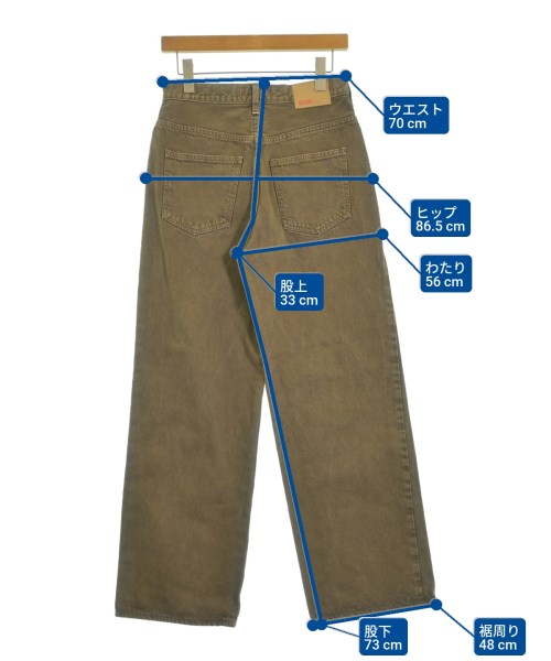 NEEDBY heritage（ニードバイヘリテージ）デニムパンツ 茶 サイズ:25(S位) レディース/2200631355014