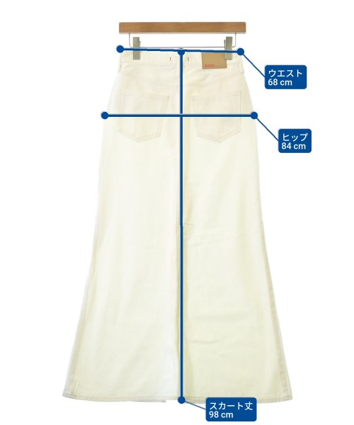 NEEDBY heritage（ニードバイヘリテージ）ロング・マキシ丈スカート 白 サイズ:25(S位) レディース/2200611802026