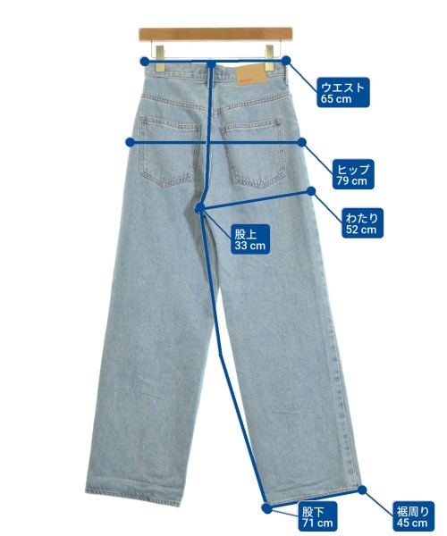 NEEDBY heritage（ニードバイヘリテージ）デニムパンツ 青 サイズ:23(XS位) レディース/2200615909097