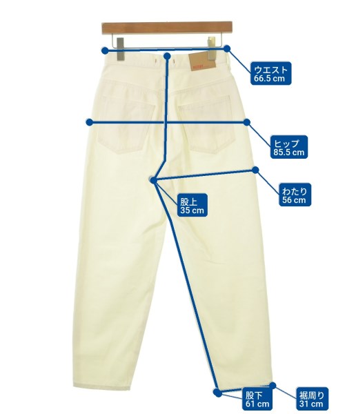 NEEDBY heritage（ニードバイヘリテージ）デニムパンツ 白 サイズ:25(S位) レディース/2200616094037
