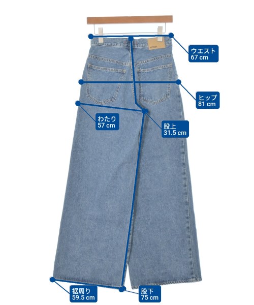 NEEDBY heritage（ニードバイヘリテージ）デニムパンツ 青 サイズ:23(XS位) レディース/2200673688026