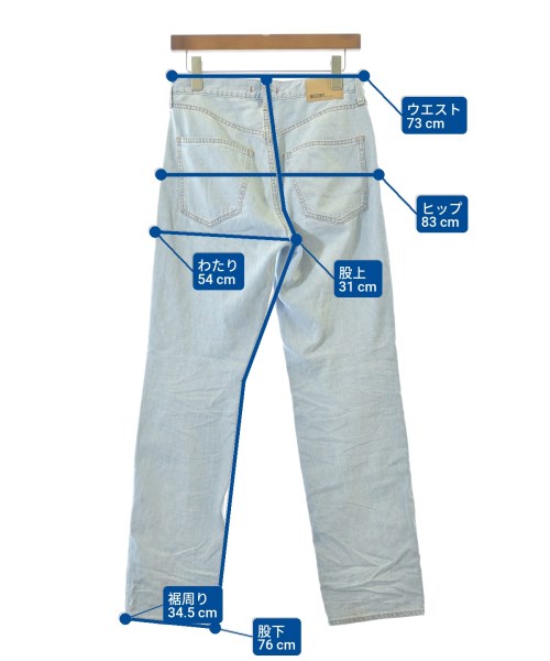 NEEDBY heritage（ニードバイヘリテージ）デニムパンツ 青 サイズ:23(XS位) レディース/2200694463015