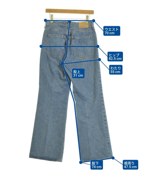 NEEDBY heritage（ニードバイヘリテージ）デニムパンツ 青 サイズ:25(S位) レディース/2200698201026