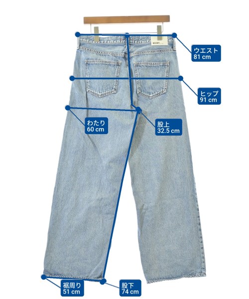 NEEDBY heritage（ニードバイヘリテージ）デニムパンツ 青 サイズ:27(M位) レディース/2200693886020
