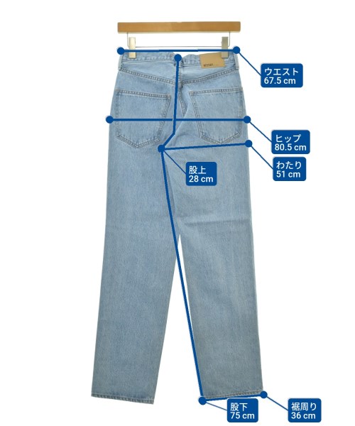 NEEDBY heritage（ニードバイヘリテージ）デニムパンツ 青 サイズ:24(S位) レディース/2200657384029