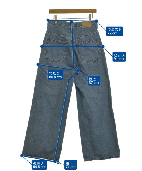 NEEDBY heritage（ニードバイヘリテージ）デニムパンツ 青 サイズ:26(M位) レディース/2200659337023