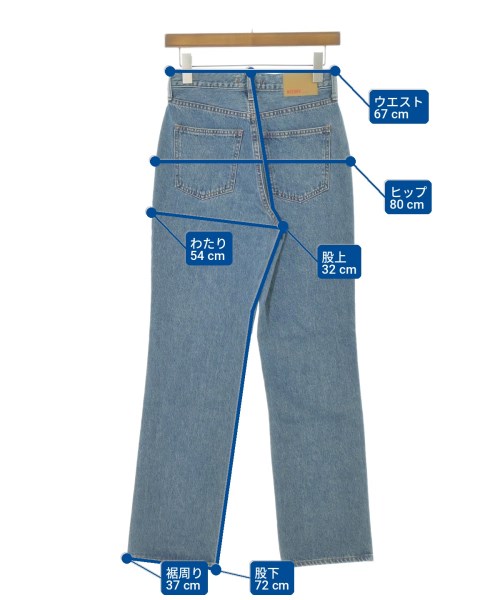 NEEDBY heritage（ニードバイヘリテージ）デニムパンツ 青 サイズ:23(XS位) レディース/2200708482049